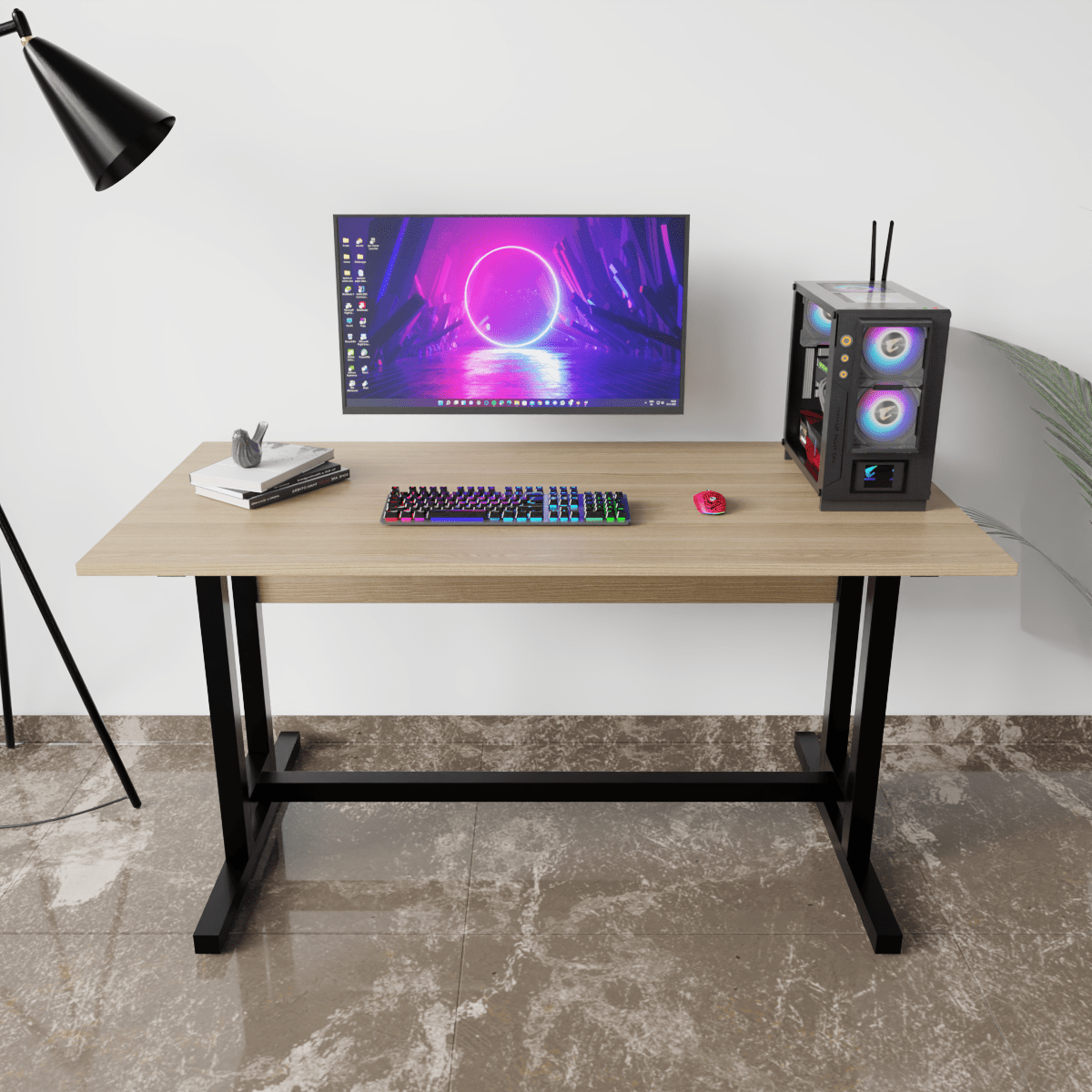 Clover Computer Table by Riyan Luxiwood.