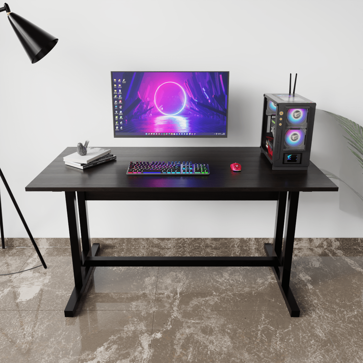 Clover Computer Table by Riyan Luxiwood.