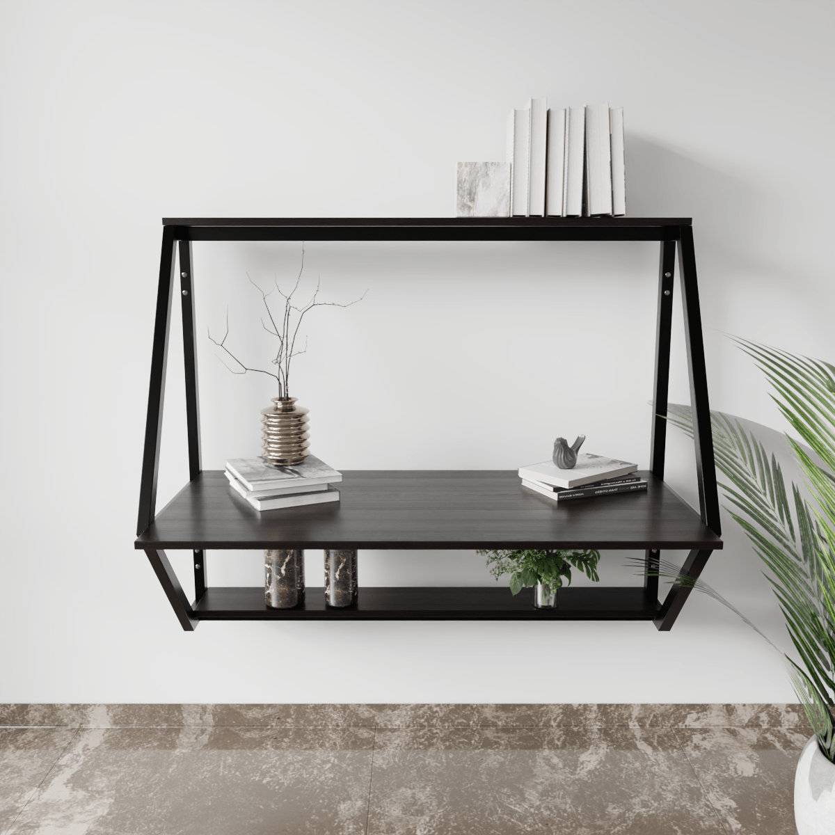Badonia Wall Mounted Desk by Riyan Luxiwood.
