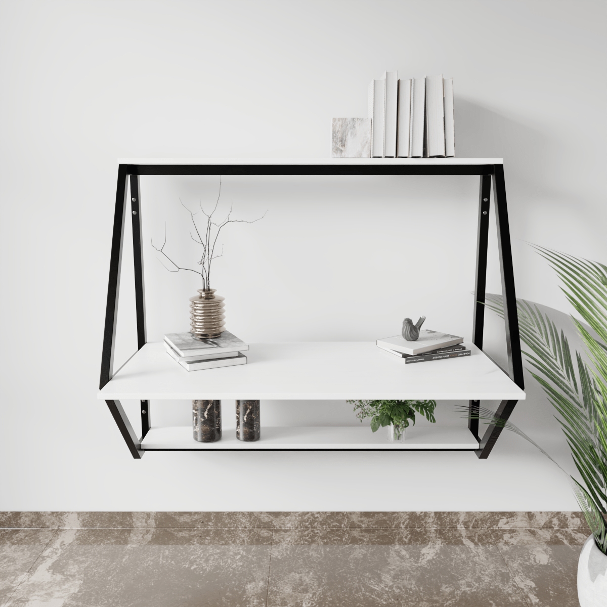 Badonia Wall Mounted Desk by Riyan Luxiwood.