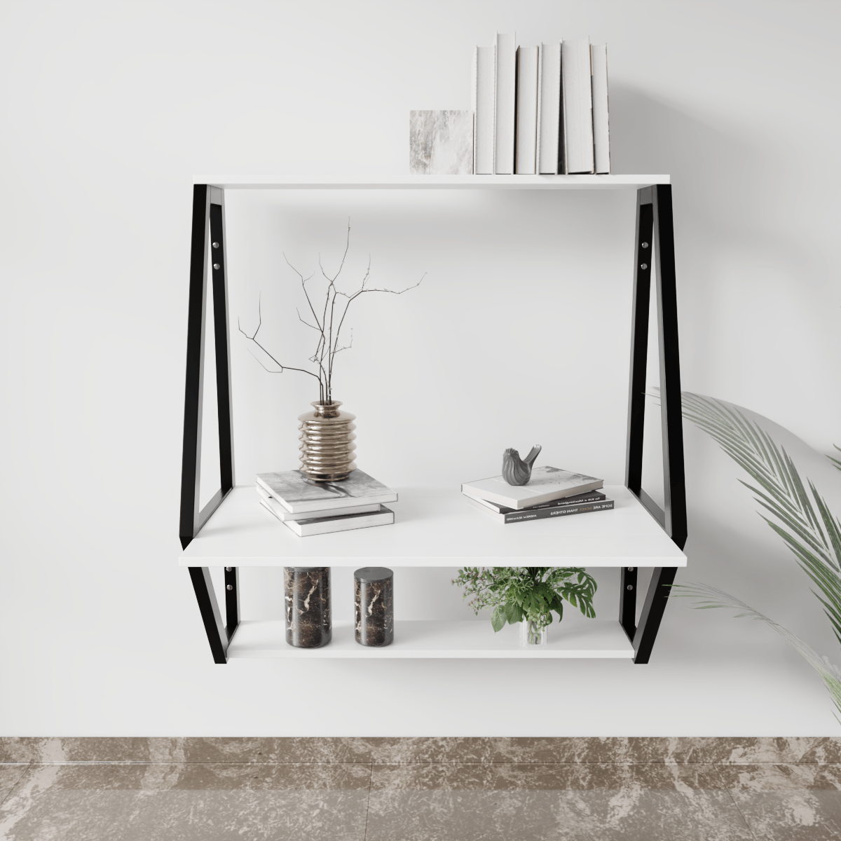 Badonia Wall Mounted Desk by Riyan Luxiwood.