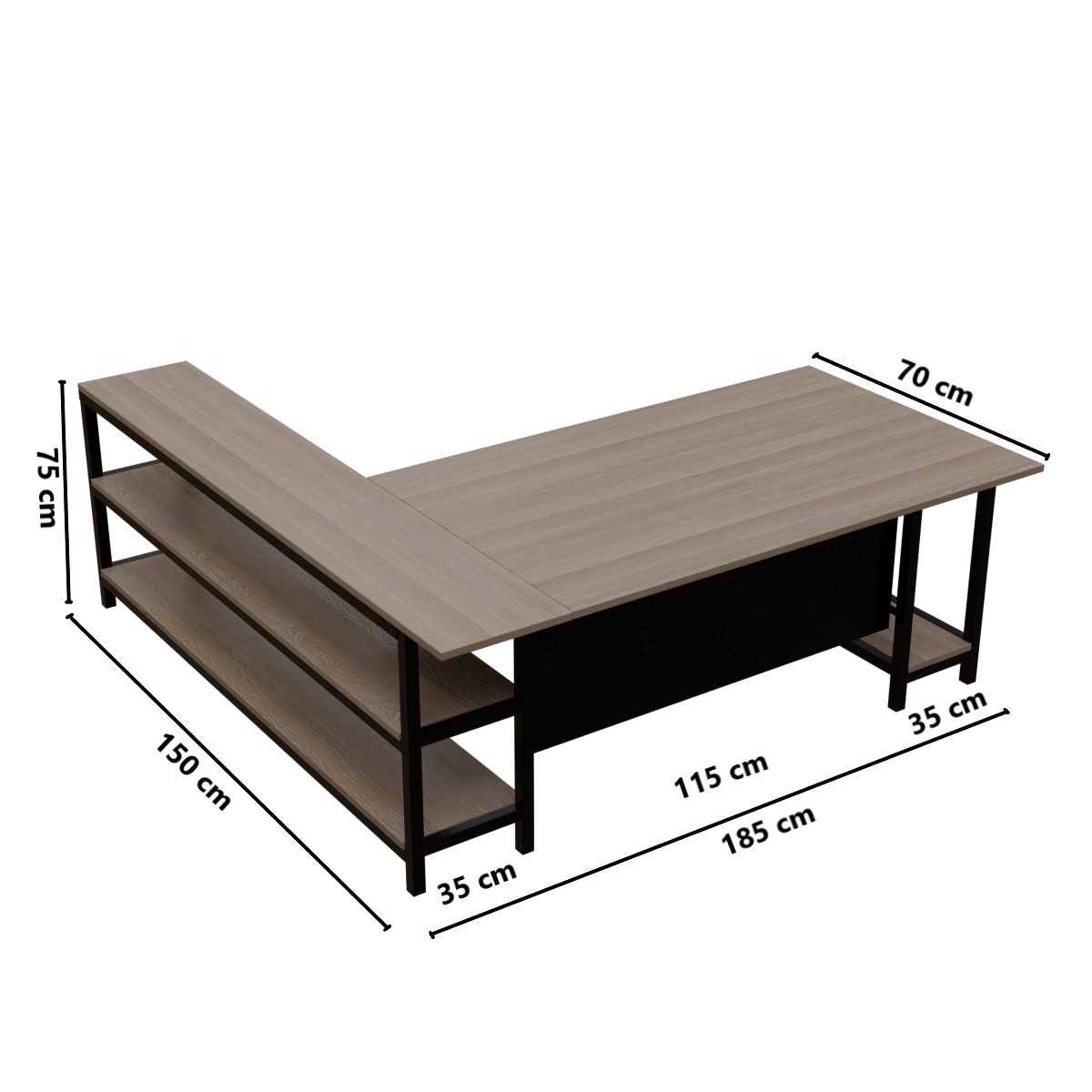 Marvin study Table With Open Storage by Riyan Luxiwood.