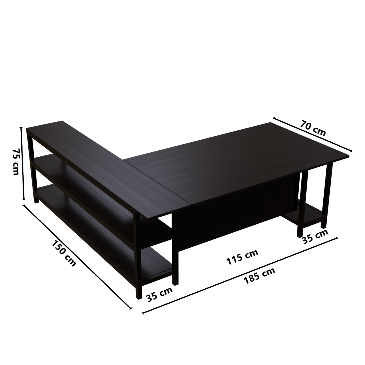 Marvin study Table With Open Storage by Riyan Luxiwood.