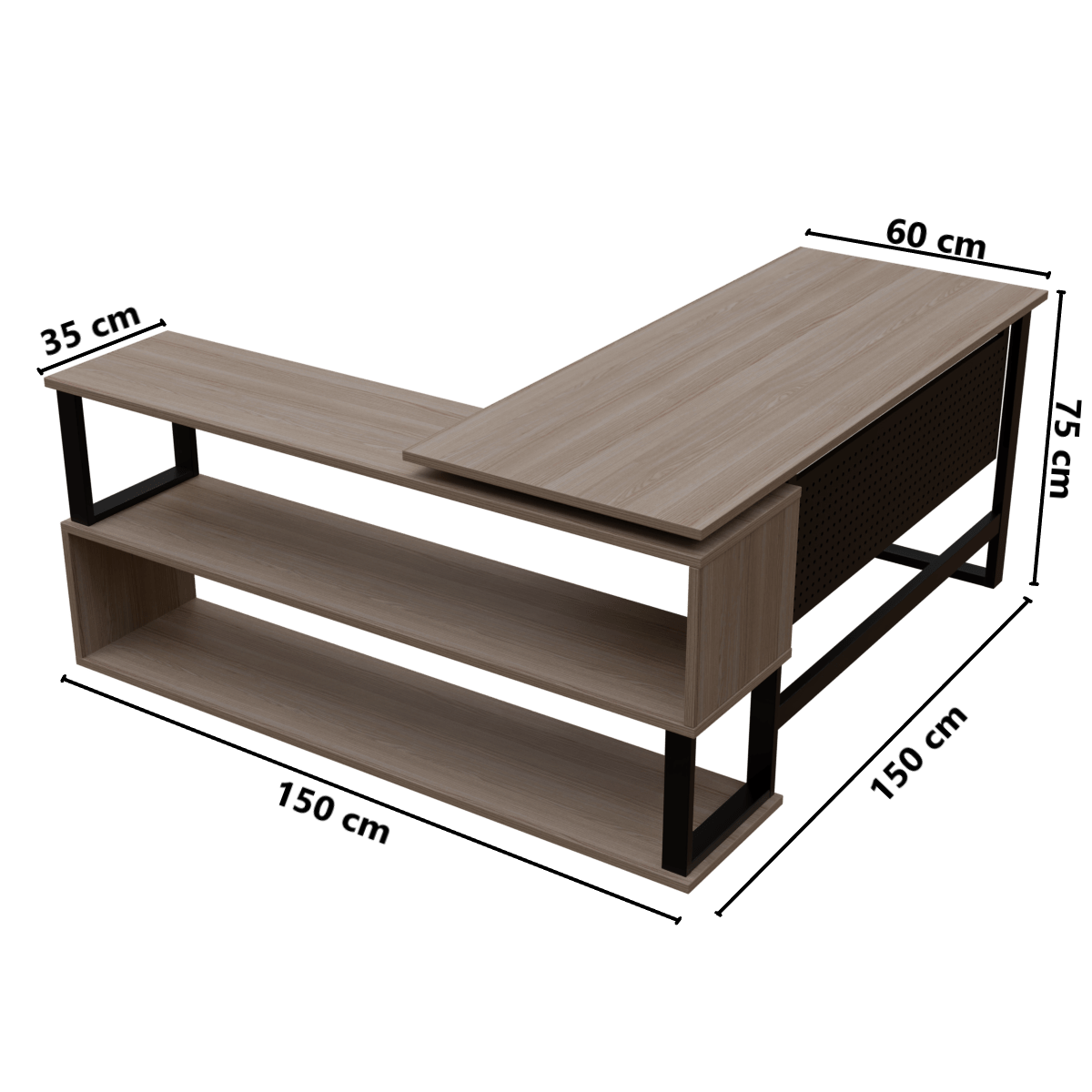Hunter L Shaped Executive Desk with Storage Design by Riyan Luxiwood