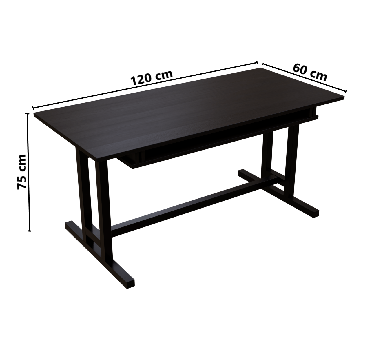 Zinnia Computer Table with Keyboard Tray by Riyan Luxiwood.