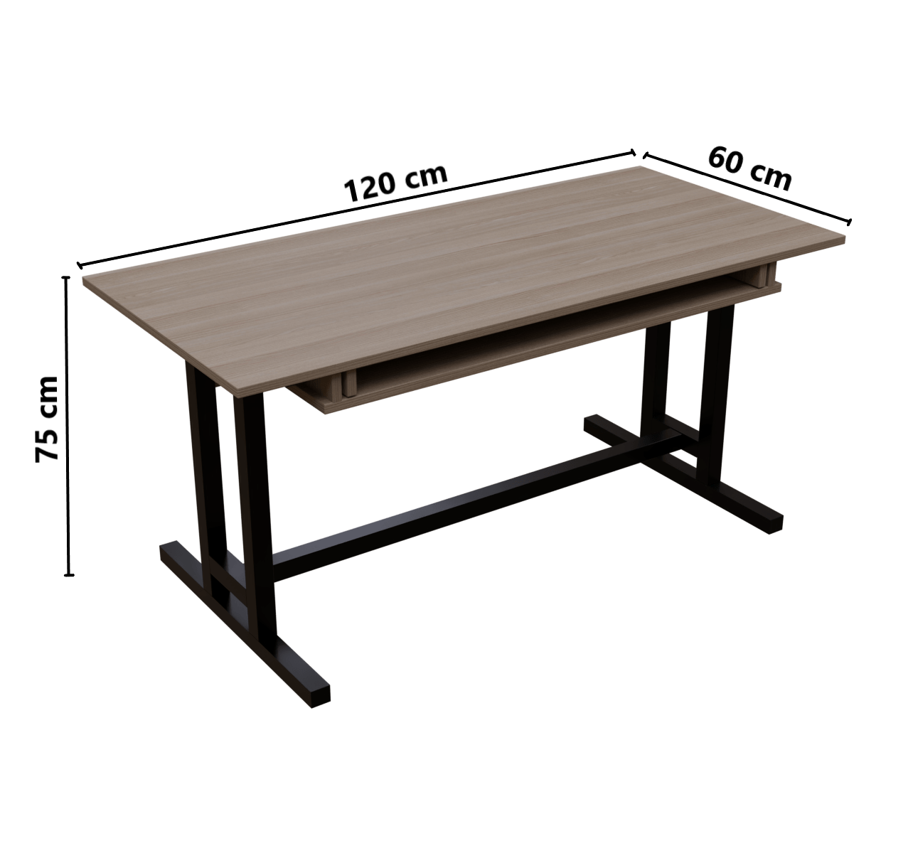 Zinnia Computer Table with Keyboard Tray by Riyan Luxiwood.