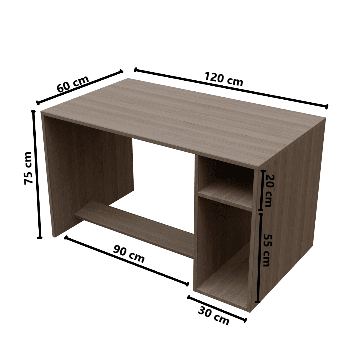Gloria Computer Table Open With Storage By Riyan Luxiwood.