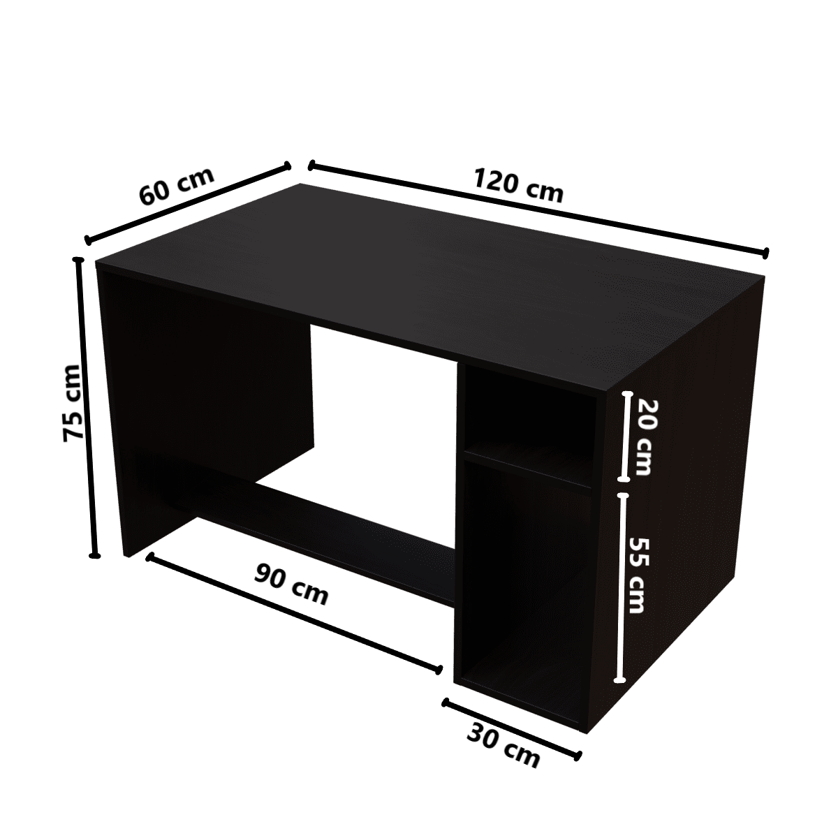 Gloria Computer Table Open With Storage By Riyan Luxiwood.