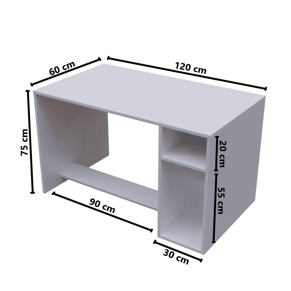 Gloria Computer Table Open With Storage By Riyan Luxiwood.