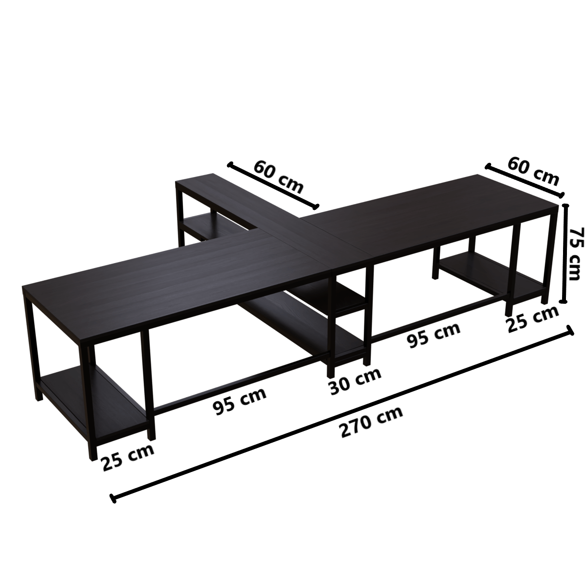 Haldin Computer Table With Open Storage By Riyan Luxiwood.