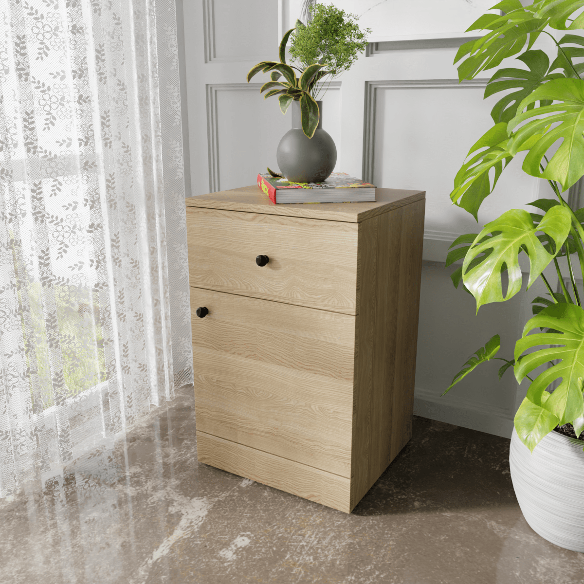 Chest of Drawer with cabinet by Riyan Luxiwood.