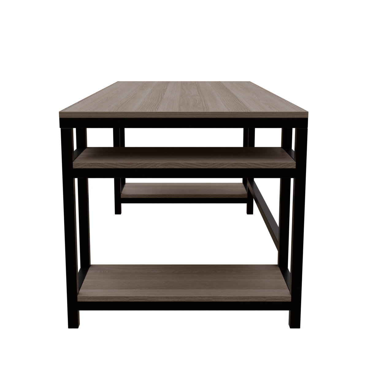 Edward Computer Table With Open Storage By Riyan Luxiwood.