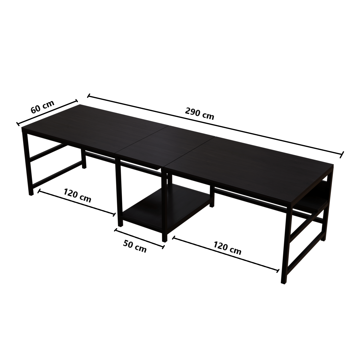 Dublin Computer Table With Open Storage By Riyan Luxiwood.