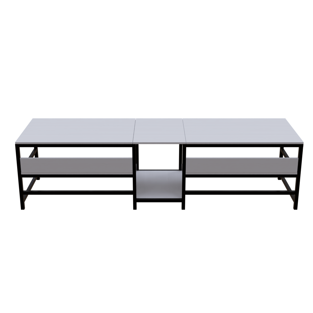 Dublin Computer Table With Open Storage By Riyan Luxiwood.
