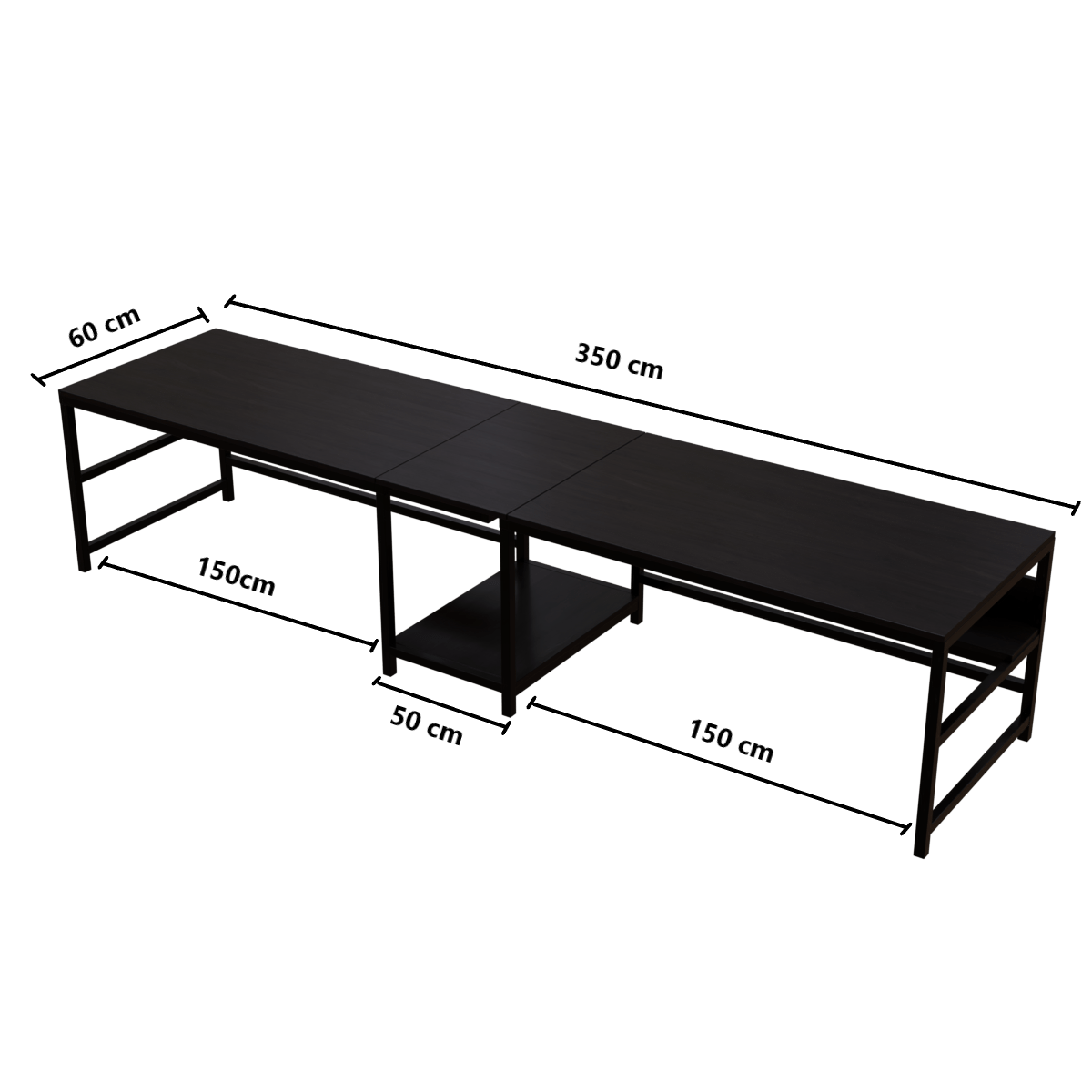 Dublin Computer Table With Open Storage By Riyan Luxiwood.