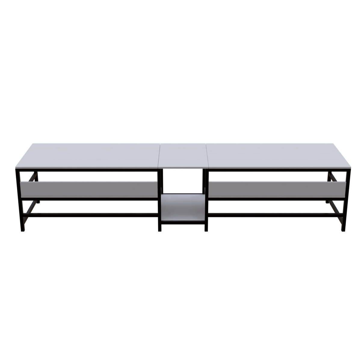 Dublin Computer Table With Open Storage By Riyan Luxiwood.