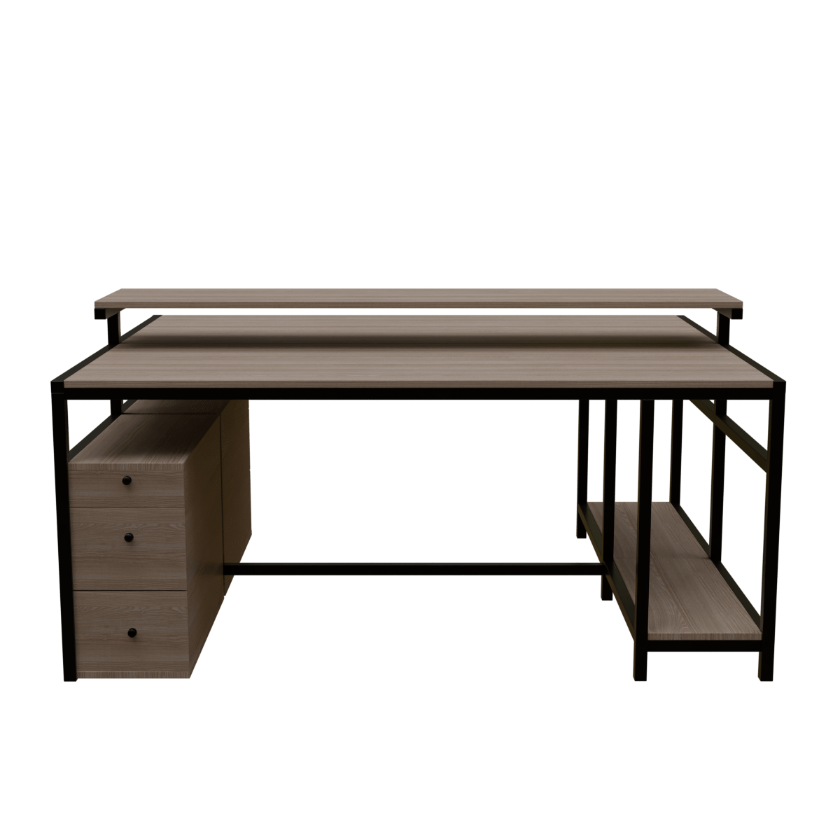 Hammer Computer Table With Open Storage By Riyan Luxiwood.