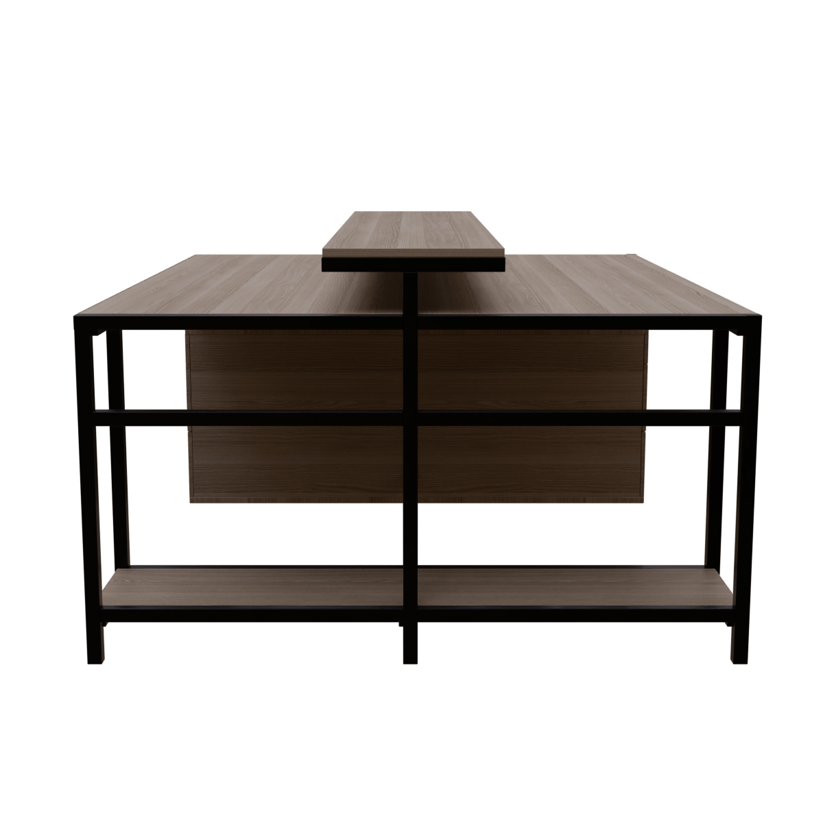 Hammer Computer Table With Open Storage By Riyan Luxiwood.