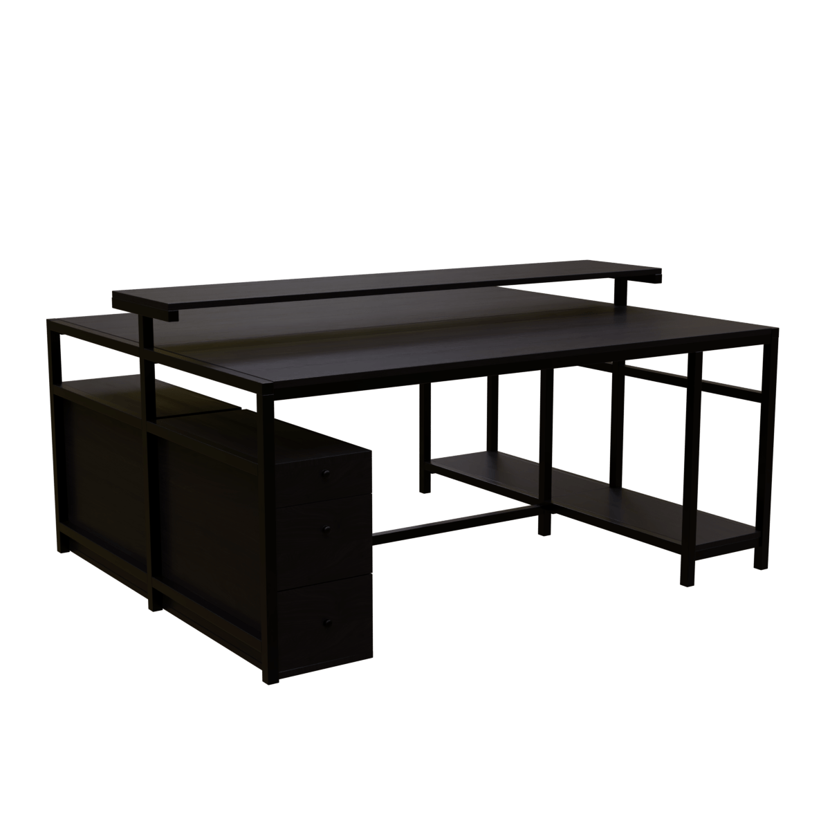 Hammer Computer Table With Open Storage By Riyan Luxiwood.
