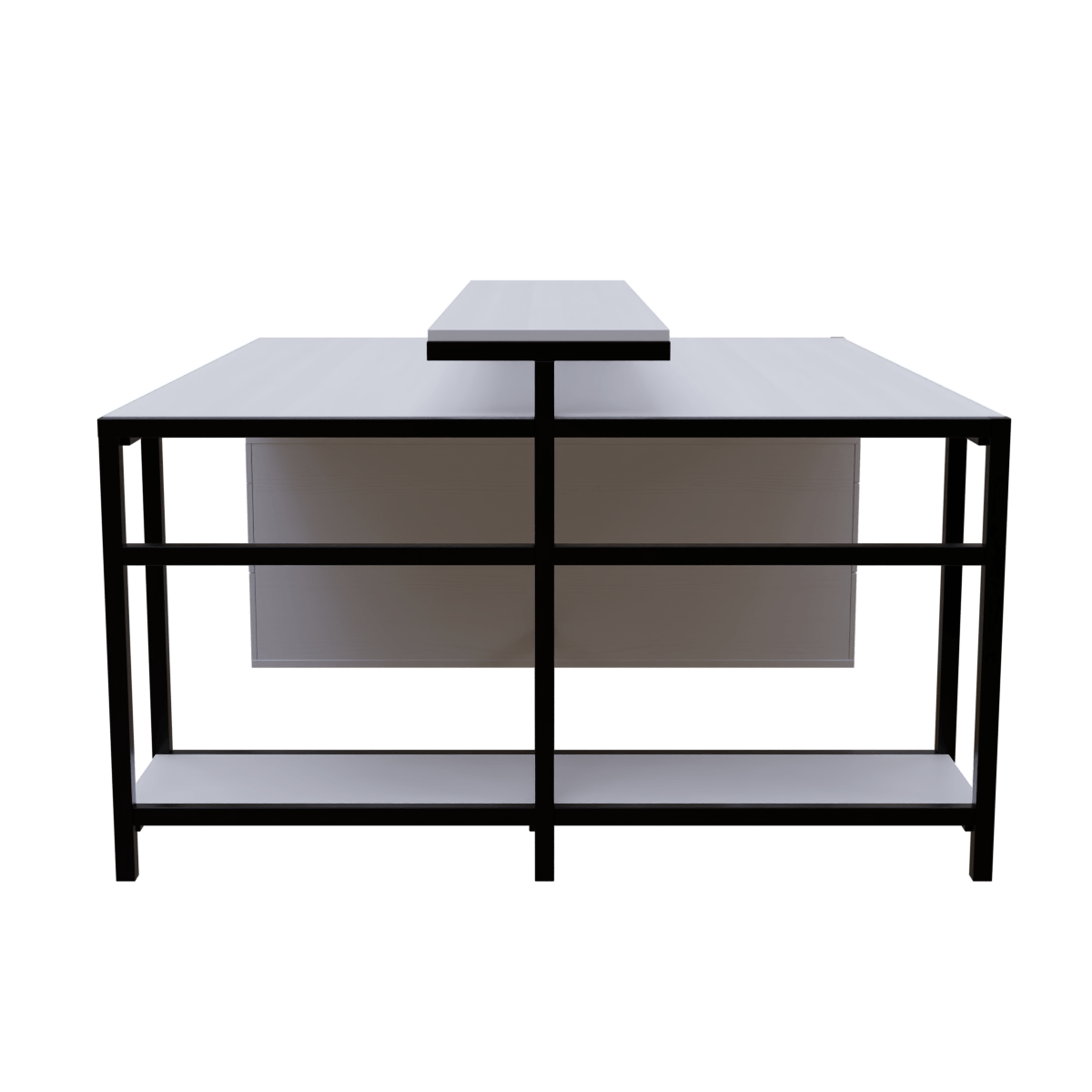 Hammer Computer Table With Open Storage By Riyan Luxiwood.