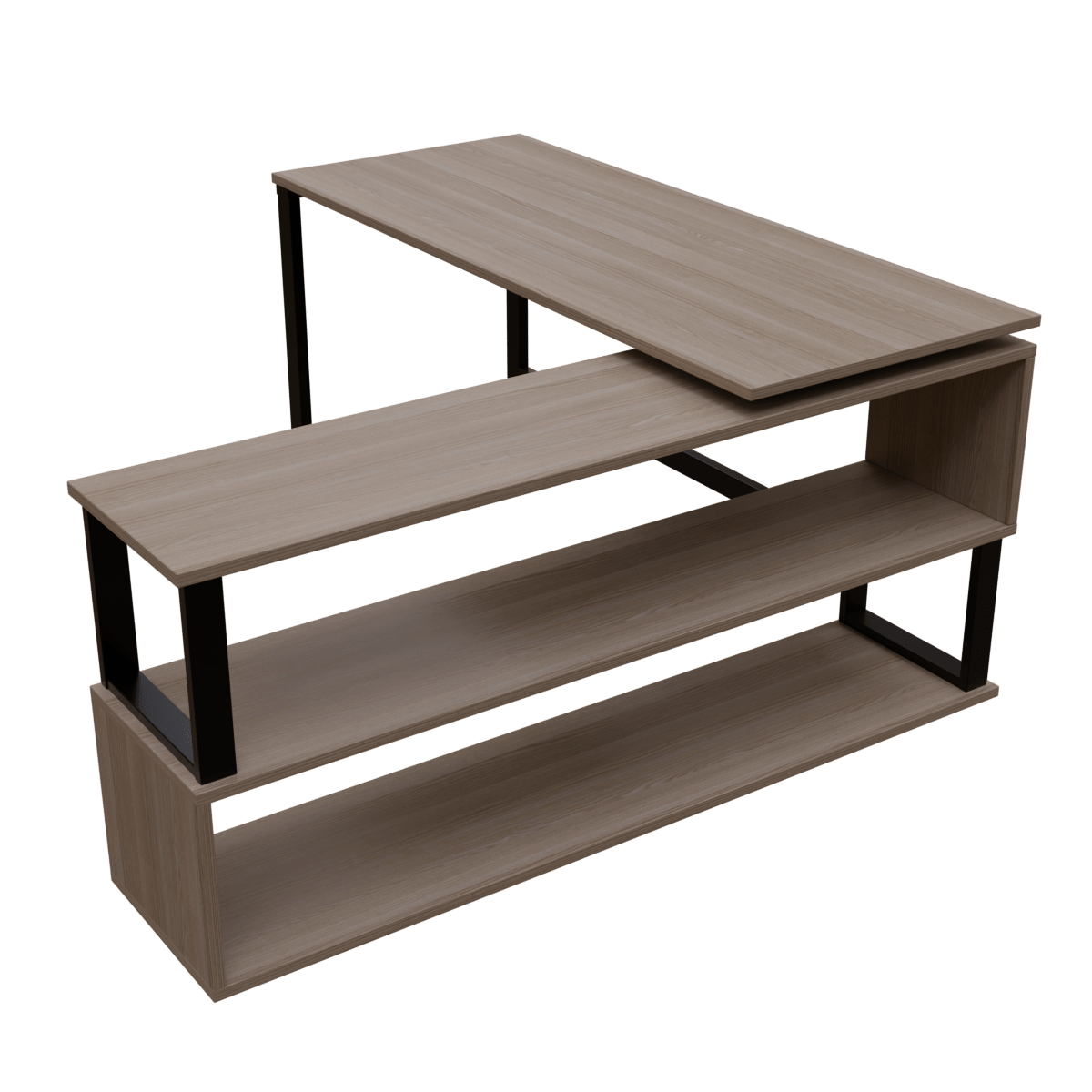 L Shaped Executive Desk with Storage Design by Riyan Luxiwood
