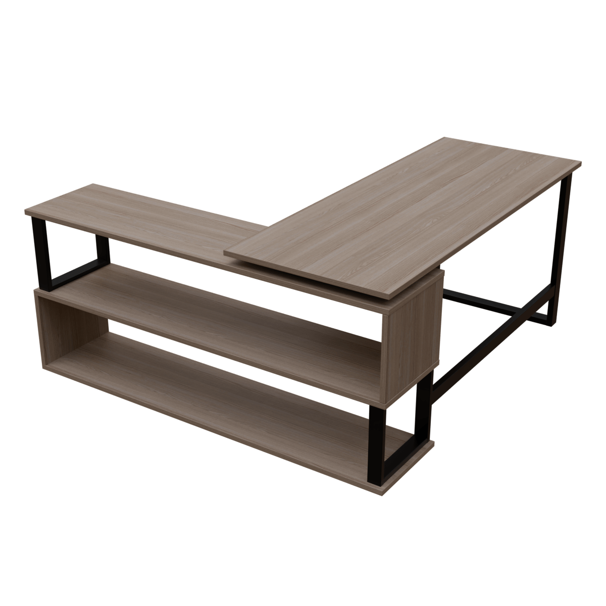 L Shaped Executive Desk with Storage Design by Riyan Luxiwood