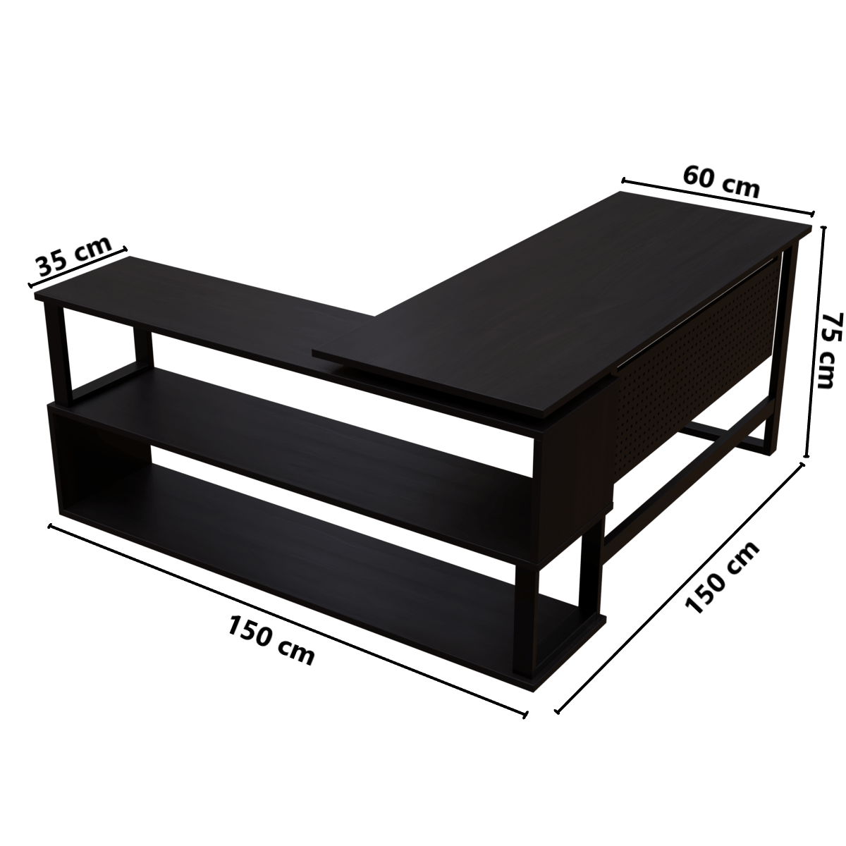 Hunter L Shaped Executive Desk with Storage Design by Riyan Luxiwood
