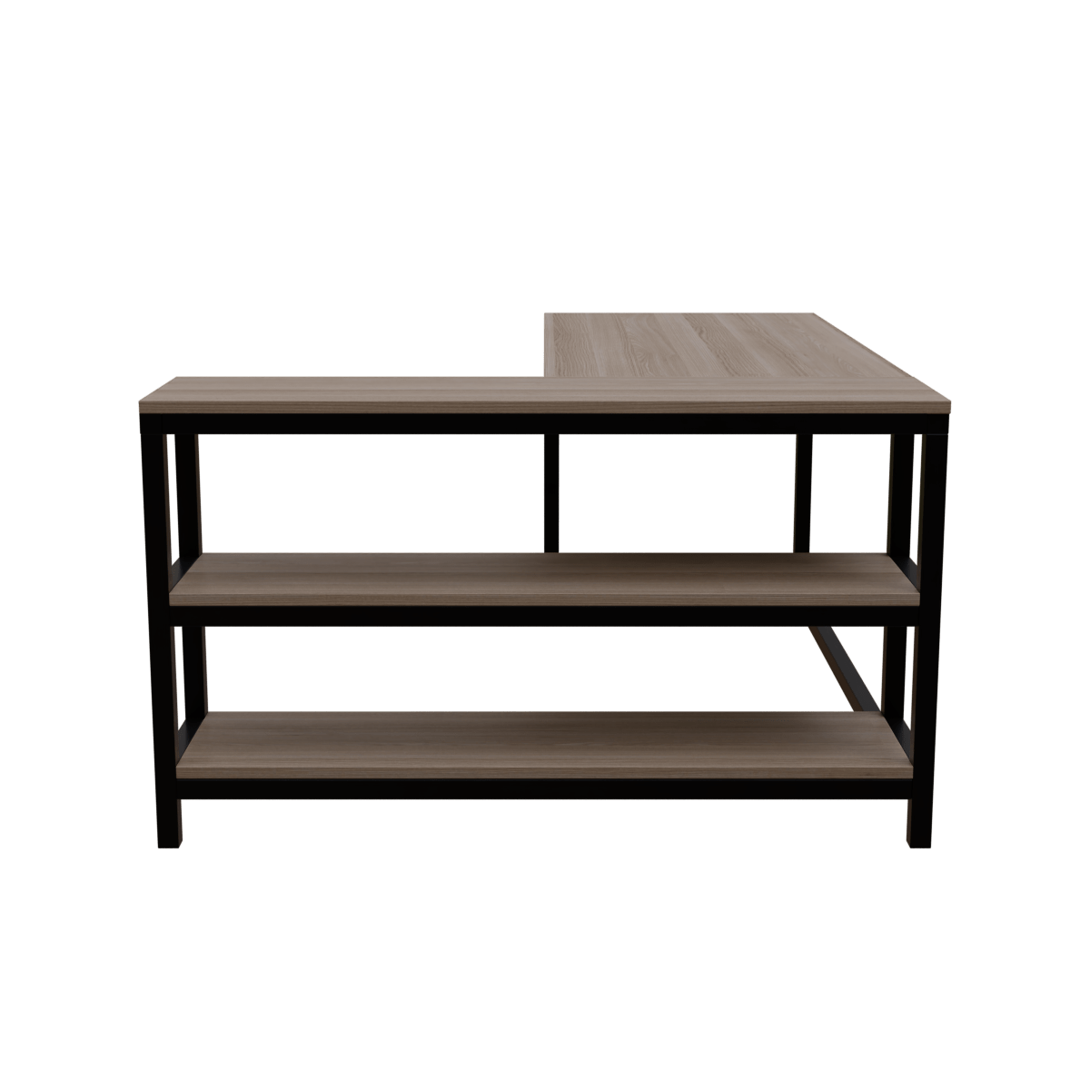Optimus L shape desk with Storage Design by Riyan Luxiwood.