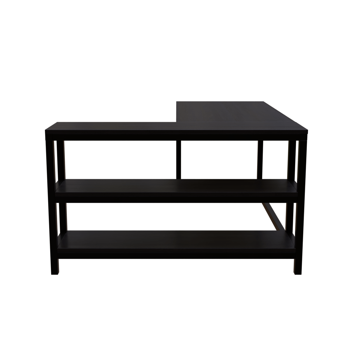 Optimus L shape desk with Storage Design by Riyan Luxiwood.