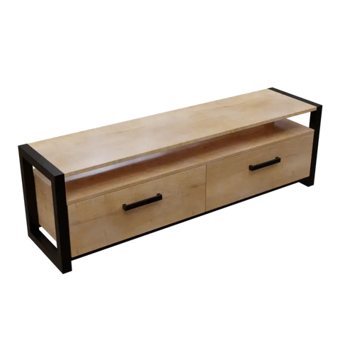 Dilleto TV Unit With Storage Space & Drawers in Large Size in Wooden Texture by Riyan Luxiwood