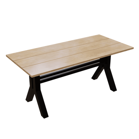 Beni 6 Seater Dining Table in Solid Wood for Home & Restaurant by Riyan Luxiwood