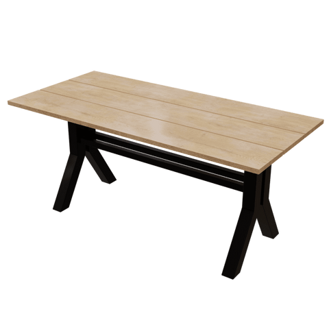 Beni 6 Seater Dining Table in Solid Wood for Home & Restaurant by Riyan Luxiwood