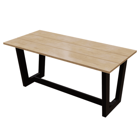 Kent 6 Seater Dining Table in Solid Wood for Home & Restaurant by Riyan Luxiwood