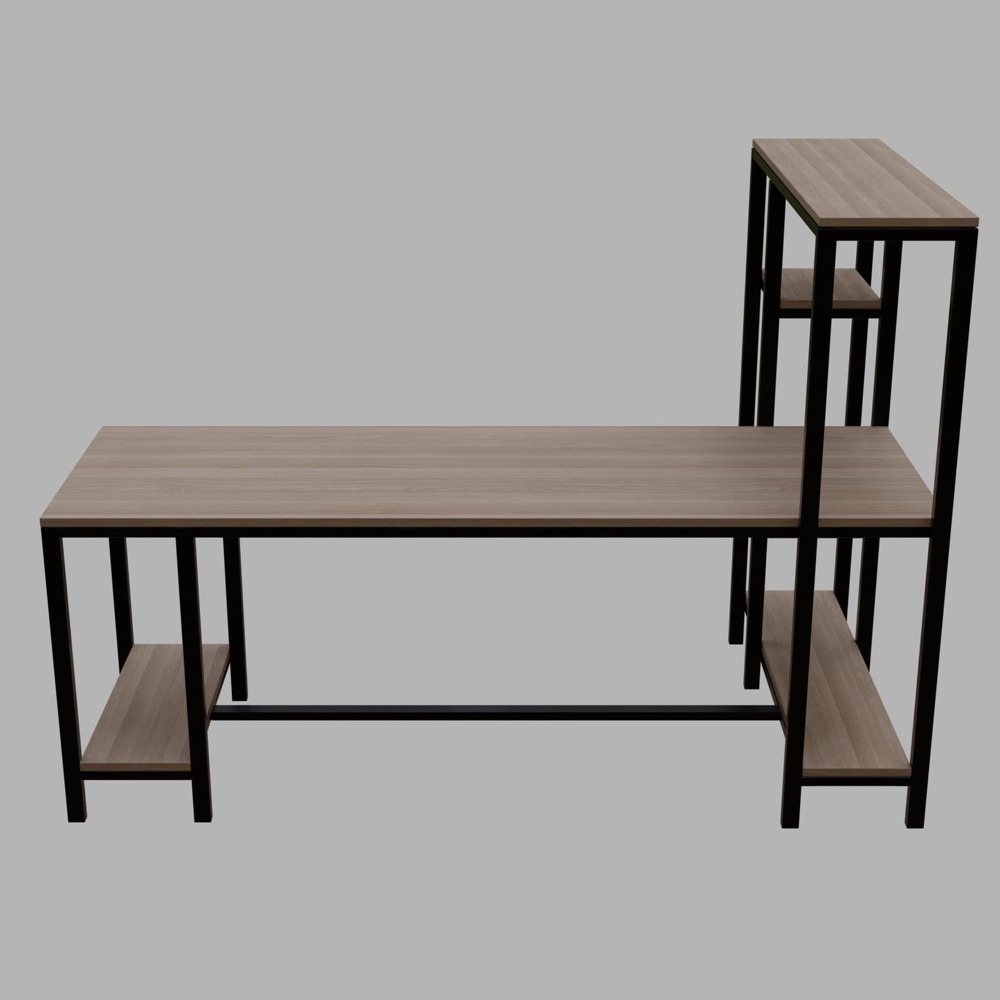 Mallium Study Table with Storage Design in Wenge Finish