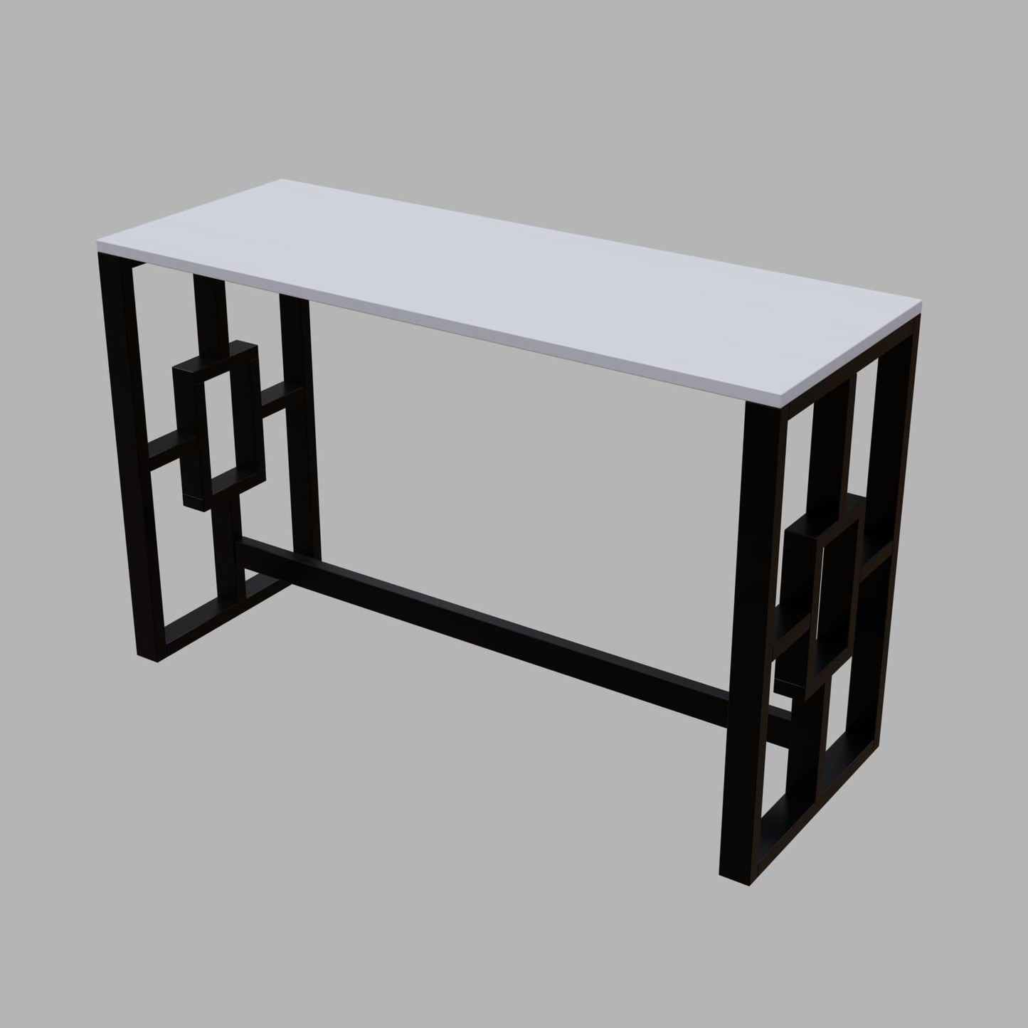 Segur Computer Table in White Color by Riyan Luxiwood