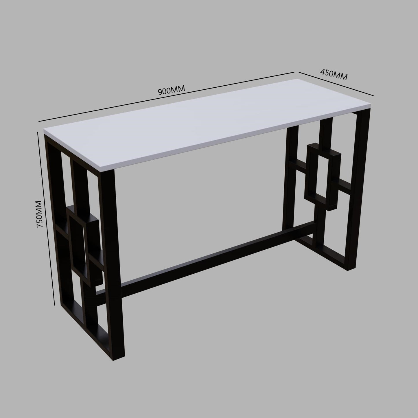 Segur Computer Table in White Color by Riyan Luxiwood