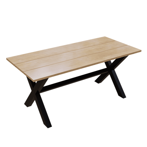 Ninja 6 Seater Dining Table in Solid Wood for Home & Restaurant by Riyan Luxiwood
