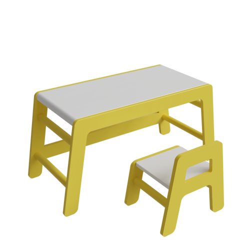 Zenny Kids Study Table with Chair by Riyan Luxiwood