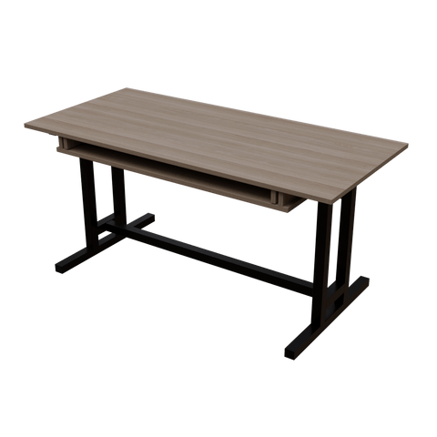 Zinnia Study Table with Keyboard Tray by Riyan Luxiwood.