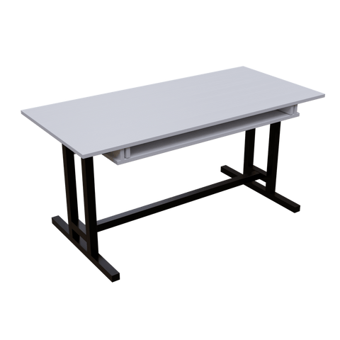 Zinnia Study Table with Keyboard Tray by Riyan Luxiwood.