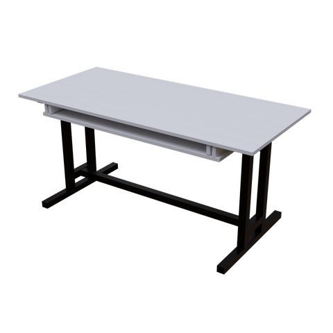 Zinnia Study Table with Keyboard Tray by Riyan Luxiwood.