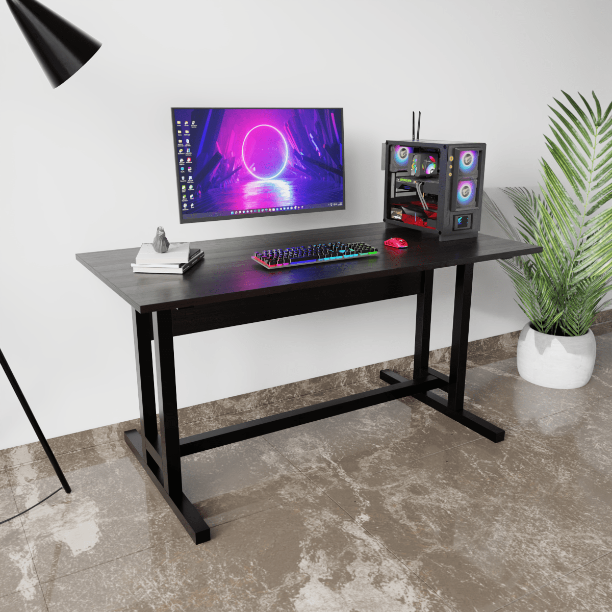 Clover Computer Table by Riyan Luxiwood.