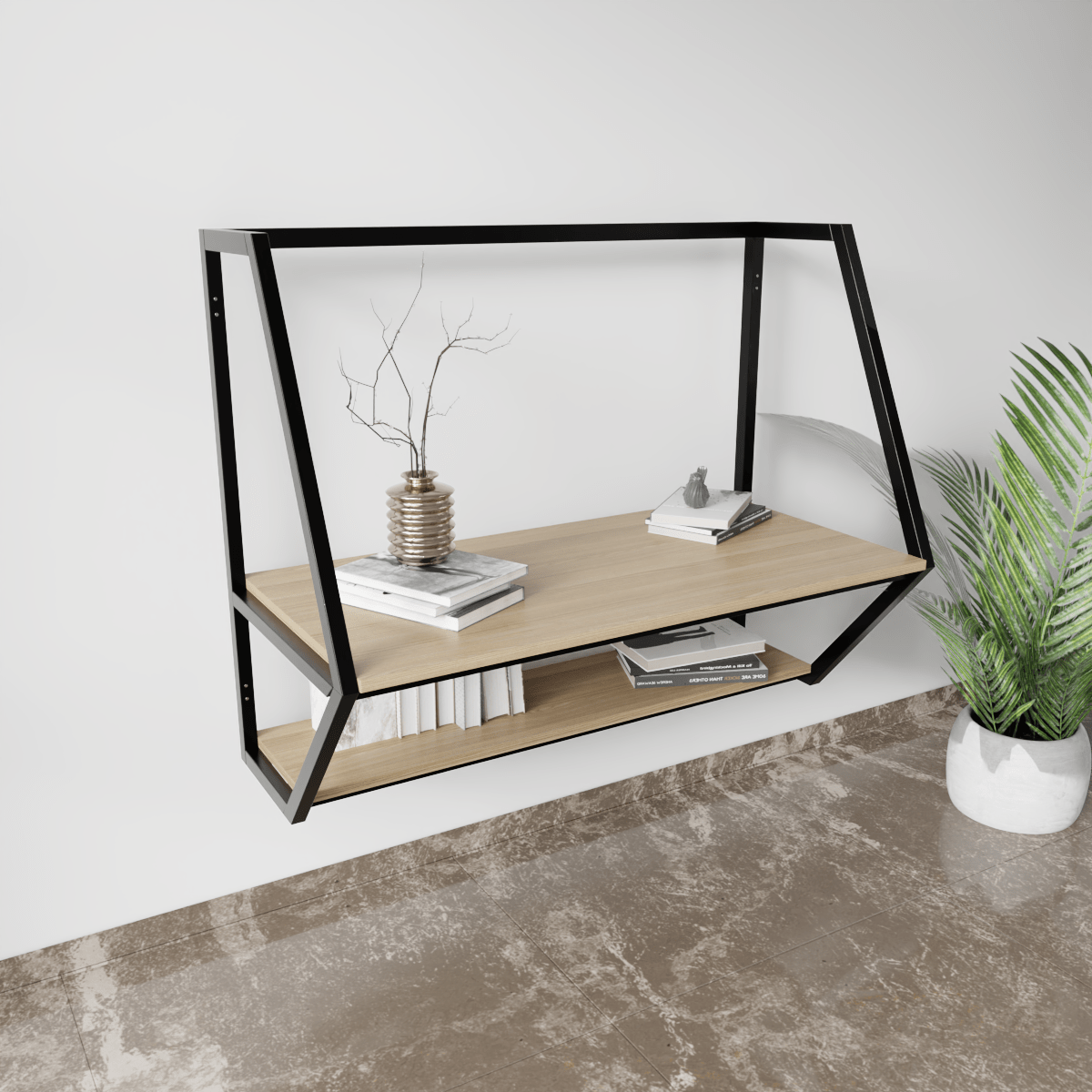 Berlin Wall Mounted Desk by Riyan Luxiwood.