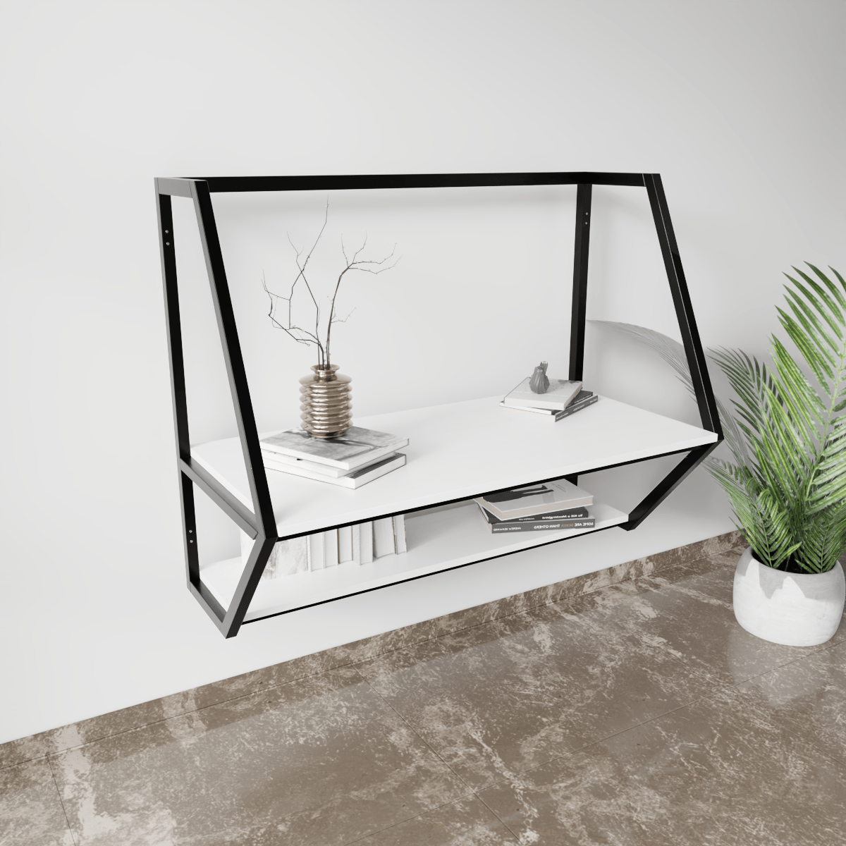 Berlin Wall Mounted Desk by Riyan Luxiwood.