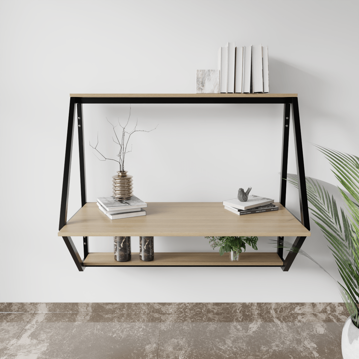 Badonia Wall Mounted Desk by Riyan Luxiwood.