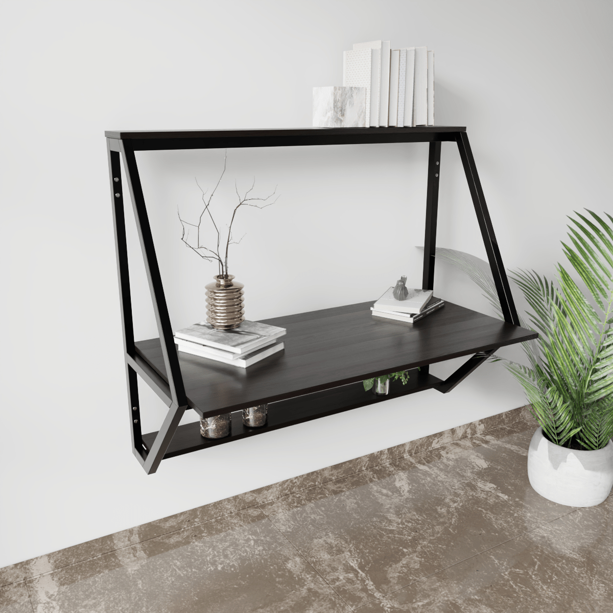 Badonia Wall Mounted Desk by Riyan Luxiwood.