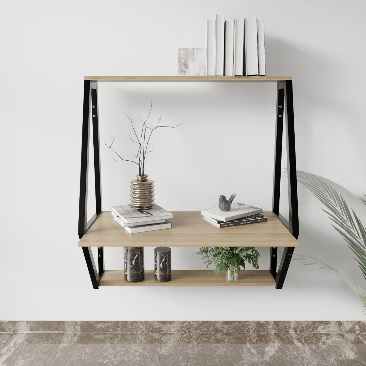 Badonia Wall Mounted Desk by Riyan Luxiwood.