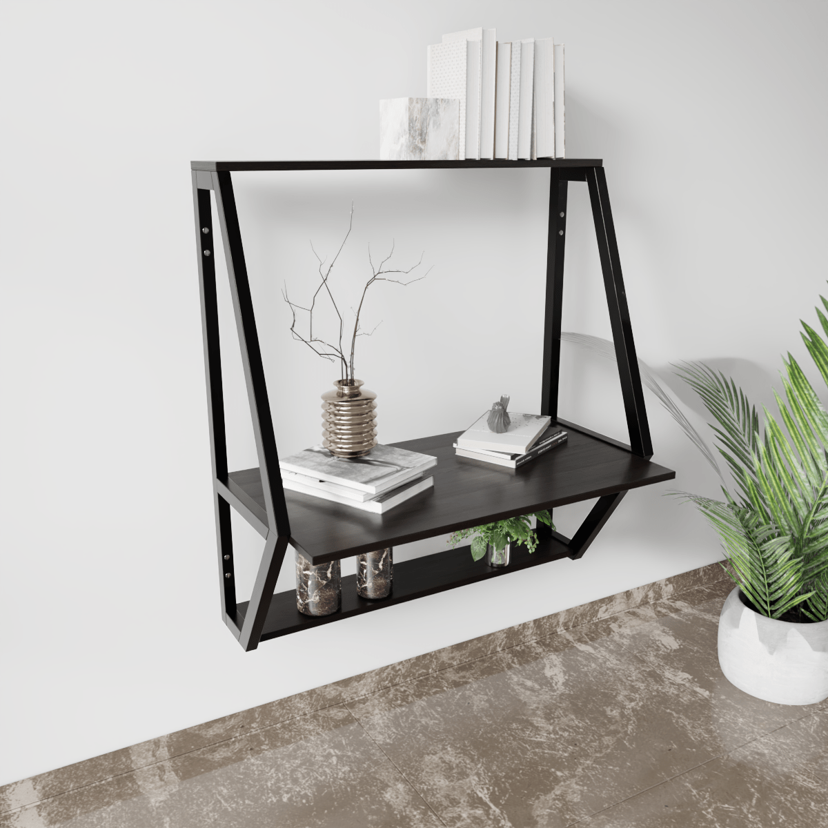 Badonia Wall Mounted Desk by Riyan Luxiwood.