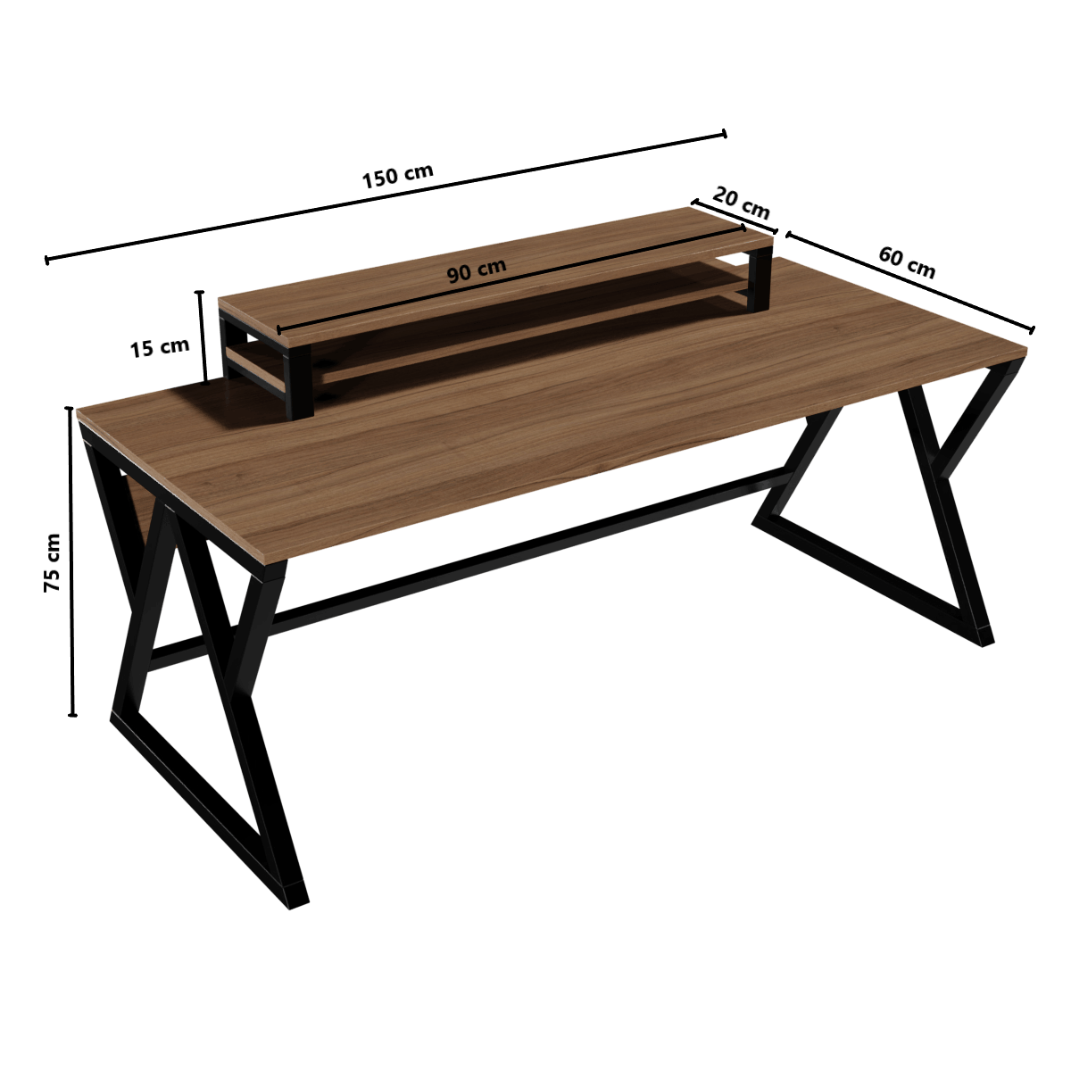 Daffodil Study Table With Monitor Raiser By Riyan Luxiwood.