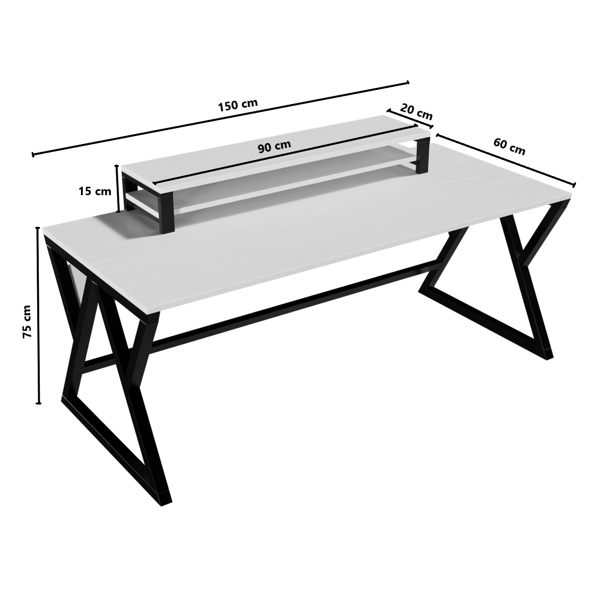 Daffodil Study Table With Monitor Raiser By Riyan Luxiwood.
